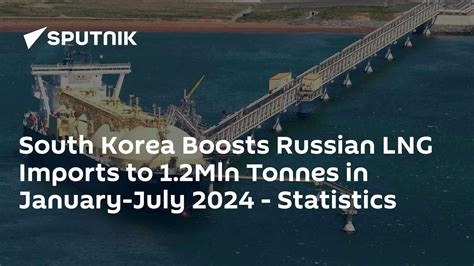 South Korea Boosts Russian LNG Imports to 1.2Mln Tonnes in January-July 2024 - Statistics - imports of south korea