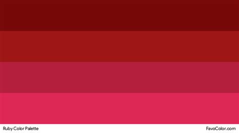 Ruby color palette » FavoColor.com