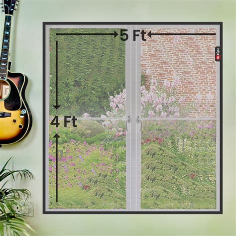 Mr. Right Mosquito Net for Window (4X5 Feet) (Grey), Pre-Stitched with ...