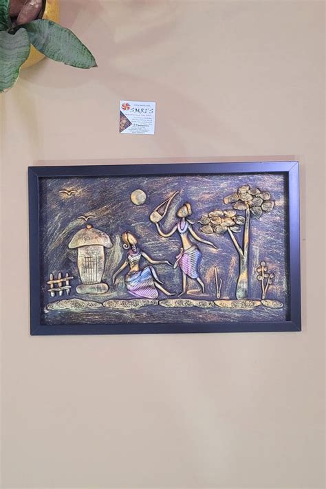 Mural Art Frame Metallic Craft Indian Handicrafts tribal art Home ...