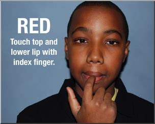 Image result for ASL Color Red