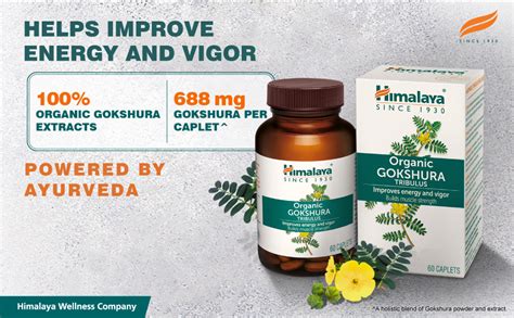 Himalaya Organic Gokshura (Tribulus Terrestris) I 60 Caplets I Men S ...