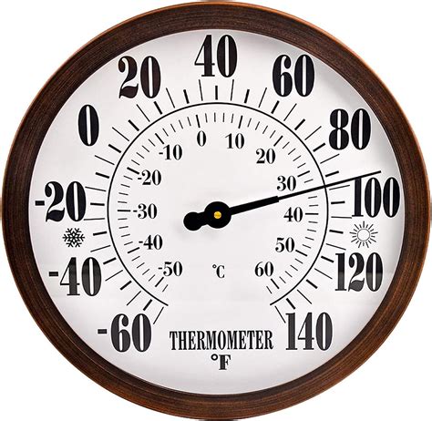 Amazon.com : Taylor Extra Large Metal Wall Indoor Outdoor Thermometer ...
