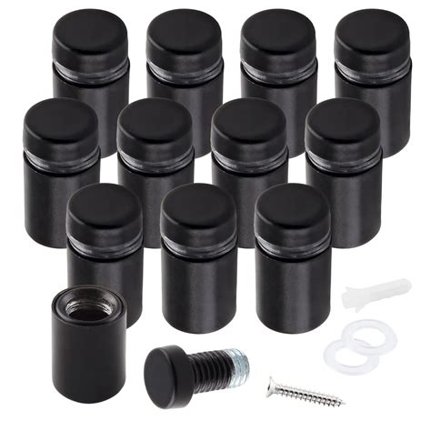 Buy Zorveiio 1/2 x 3/4 Sign Standoff Screws Black Wall Standoff Mounts ...