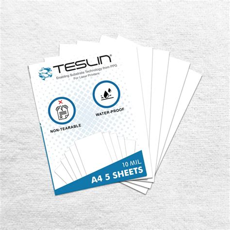 Teslin Synthetic Paper | For Laser Printers | 8.5"×11" | Pack of 5 ...