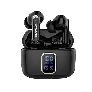 SANSUI W9 TWS Earbuds, Wireless 5.4, Sports Headphones, Low Latency ...