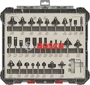 Bosch Professional 30 Pcs Router Bit Set With Mixed Bits, 6Mm Shank ...
