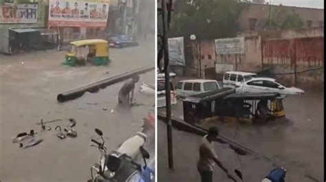 Rajasthan Rain: बीकानेर में इतनी बारिश कि दरिया बनी सड़क, तैरने लगी ...