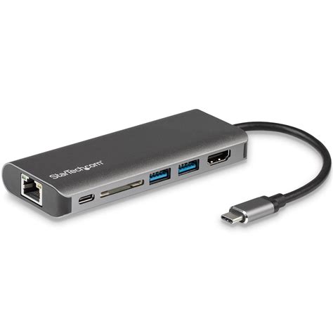 便携式全功能c扩展坞外接HDMI USB3.0 SD千兆网卡支持PD充电Mac 最大输出48瓦供电-原装3C网