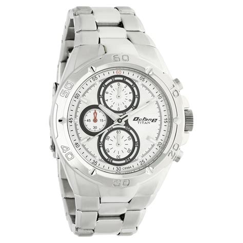 Buy Online Titan Octane White Dial Chrono Stainless Steel Strap watch ...