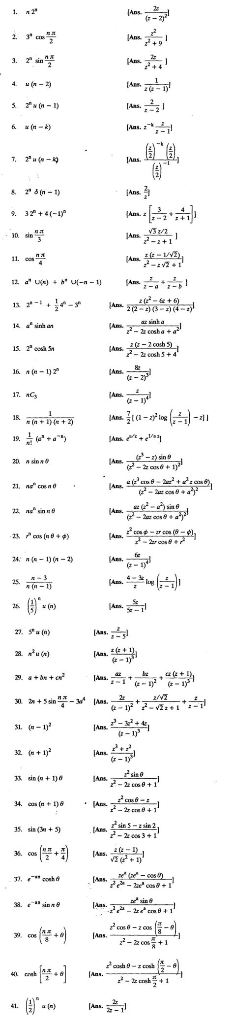 Image result for Difference Equations Z Transform Formula