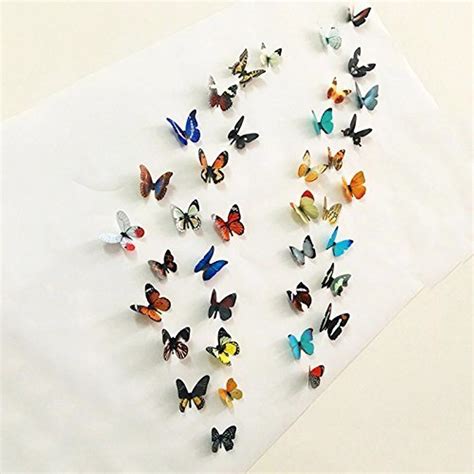 Buy JAAMSO ROYALS 'Multicolor 3D Butterflies' Wall Sticker 1 Combo of ...