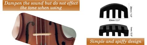 Rubber Violin Mute MECCANIXITY 4-Pack Violin Mute Set - Rubber Practice ...