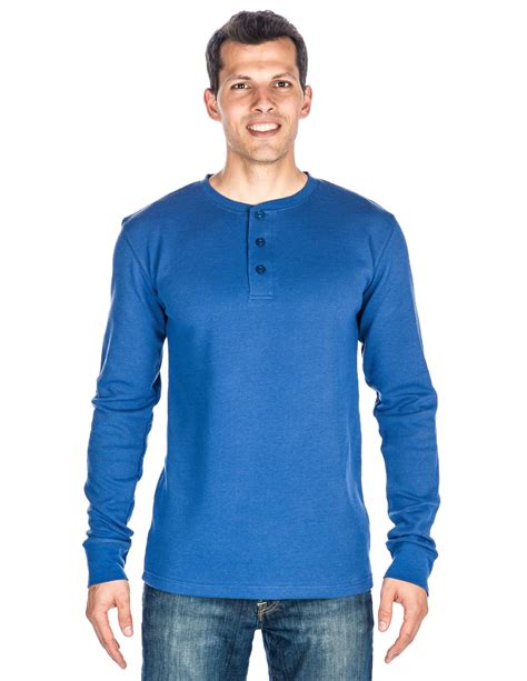 Noble Mount Men's Thermal Henley Long Sleeve Shirts