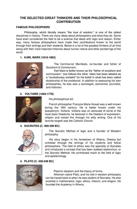 Most Famous Philosophers
