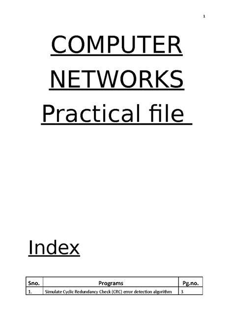 Upload Computer Networks Practical File - COMPUTER NETWORKS Practical ...