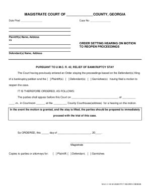 Fillable Online GWINNETT MAGISTRATE COURT - Georgia Magistrate Council ...