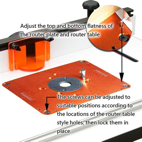 Buy O'SKOOL Precision Aluminum Router Table Insert Plate, Router ...