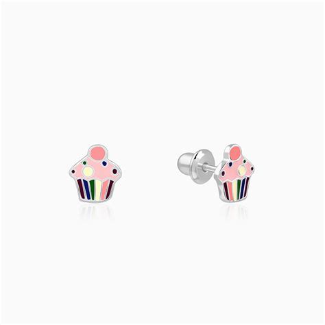Silver CupCake Kids Studs | GIVA – GIVA