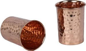ARTPARASITE (Pack of 2) Copper Water Glass Water Tumbler Glass Healing ...