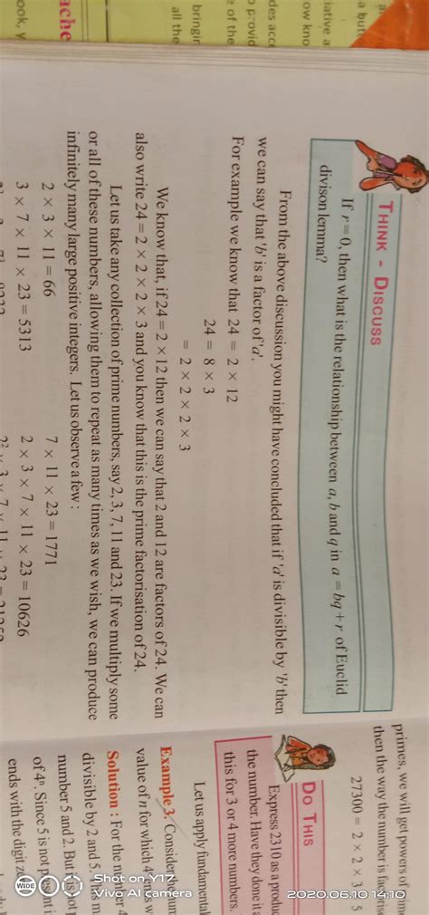 if r=0 then what is the relationship between a,b and q in a=bq+r of ...