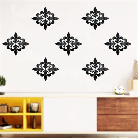 Buy Wall1ders Border Flower 28 Mirror Stickers for Wall, Acrylic Decor ...