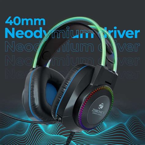 ZEBRONICS Zeb-Jet Pro Premium Headphone,LED Headband,Suspension Design ...