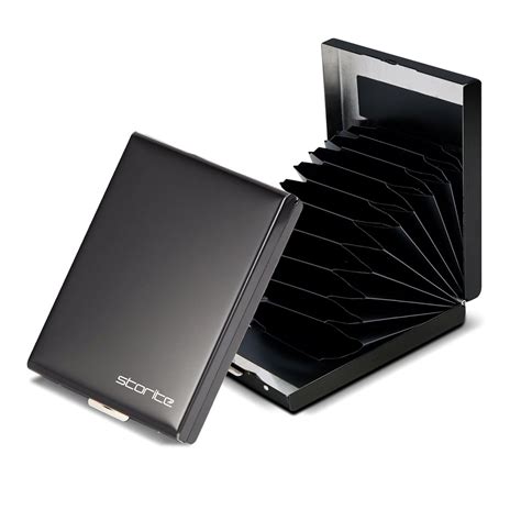 Storite 10 Slot RFID Blocking Vertical Metal Slim Credit Debit ATM Car