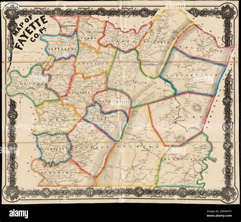 Map of Fayette Co. Pa. General-content county map showing rural ...