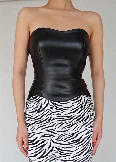 Agnes PU Leather Top – diamondlady