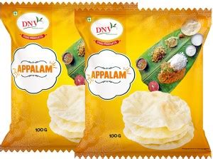 DNV Appalam Papad South Indian Snacks 100g Pack of 2 (Pack of 2) Price ...