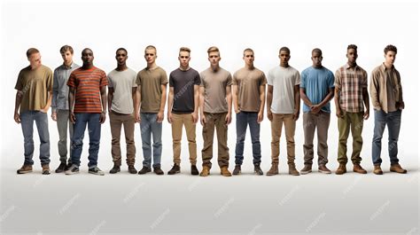 Premium AI Image | arafed group of men standing in a line in front of a ...