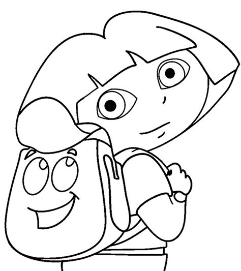 Cartoon Dora Coloring Pages