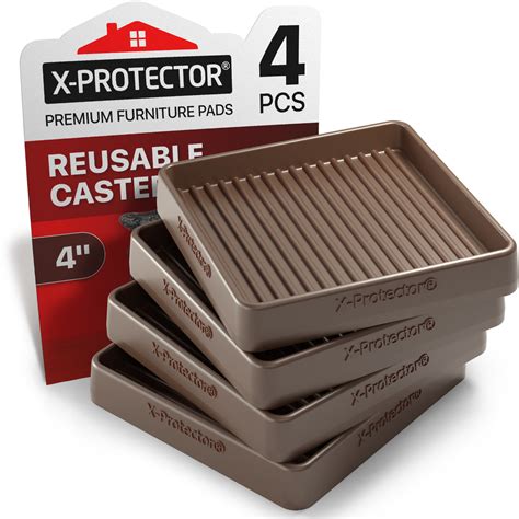 4 pcs 4" Furniture Pads Non-Slip Hardwood Floor Protectors X-PROTECTOR ...