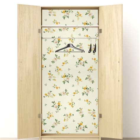 Beautiful Yellow and White Floral Pattern Wardrobe Wallpaper - Magicdecor®