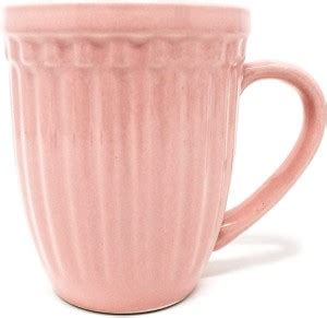 NAVIBHA Ceramic Handcrafted Glam Matte Pink Microwave Safe Coffee/Milk ...
