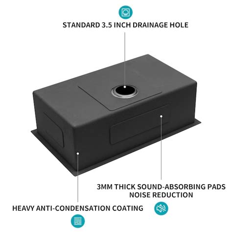 Tatayosi 30 Inch Undermount Sink 30x18x10 Inches Gunmetal Black ...