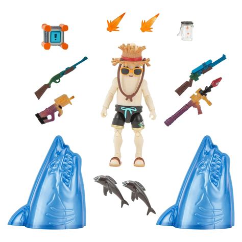 Fortnite Solo Mode Figure & Upgrade Shark Collectible Accessory Set ...