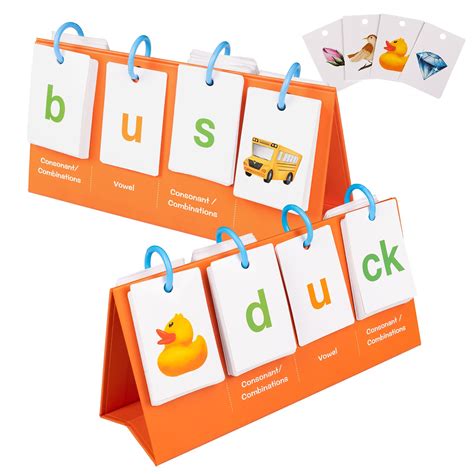 Buy Alened CVC, CVCC & CCVC Word Builder Games, Phonics Flash Cards ...