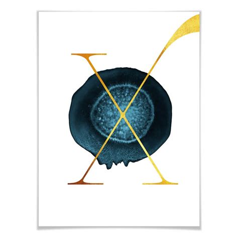 Poster – A golden letter X | wall-art.com