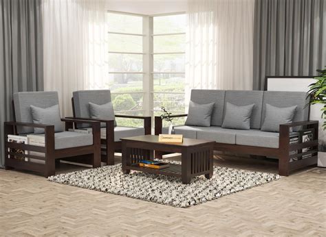 Mamta Furniture Solid Sheesham Wooden 5 Seater Sofa Set for Living Room ...