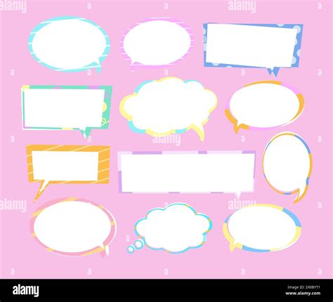 Text bubbles with pastel outlines Stock Vector Images - Alamy