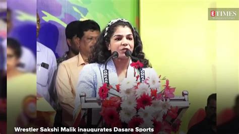 Wrestler Sakshi Malik inaugurates Dasara Sports Meet 2022