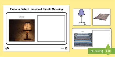Workstation Pack: Photo to Picture Household Objects Activity Pack