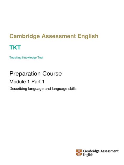 Image result for Tkt Module 1