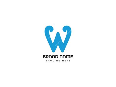 Premium Vector | A letter w logo with a blue letter w on a white background
