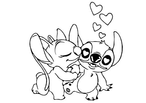 Lilo Stitch And Angel Coloring Page