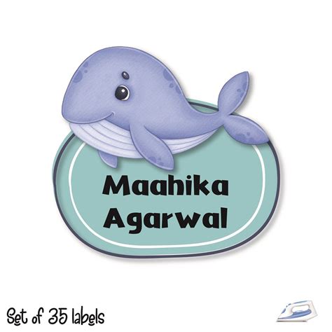 Iron On Labels (Shape) - Whale – Popup Kids