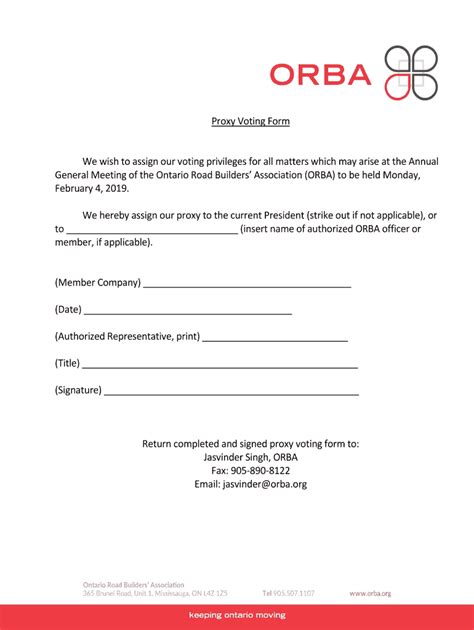 Example Proxy Voting Form 的图像结果