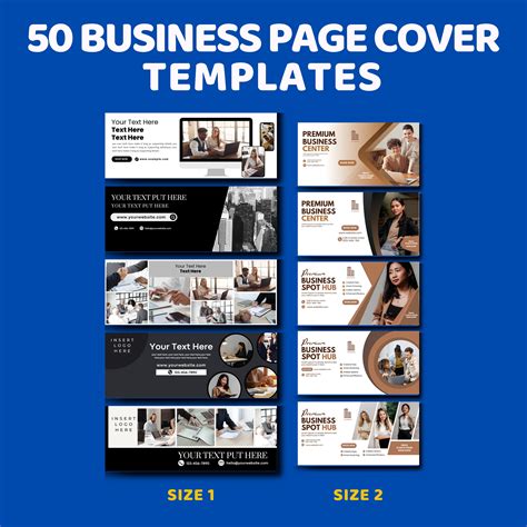 Facebook Business Page Cover Templates: 50 Editable Designs (digital ...